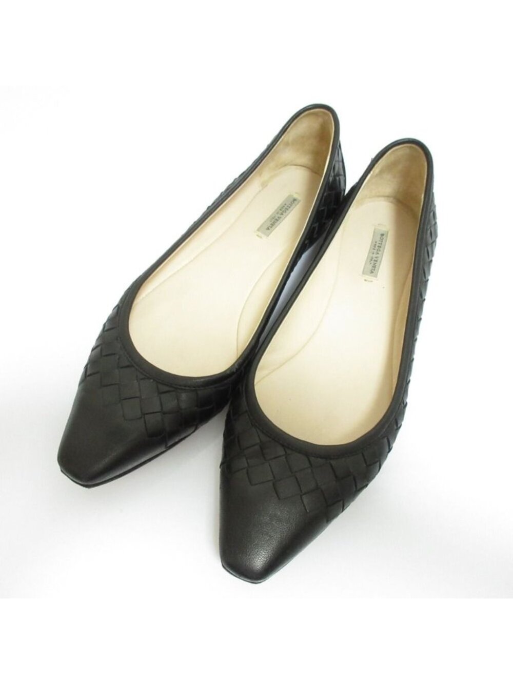 Bottega Veneta Intrecciato Leather Pumps Black Heel